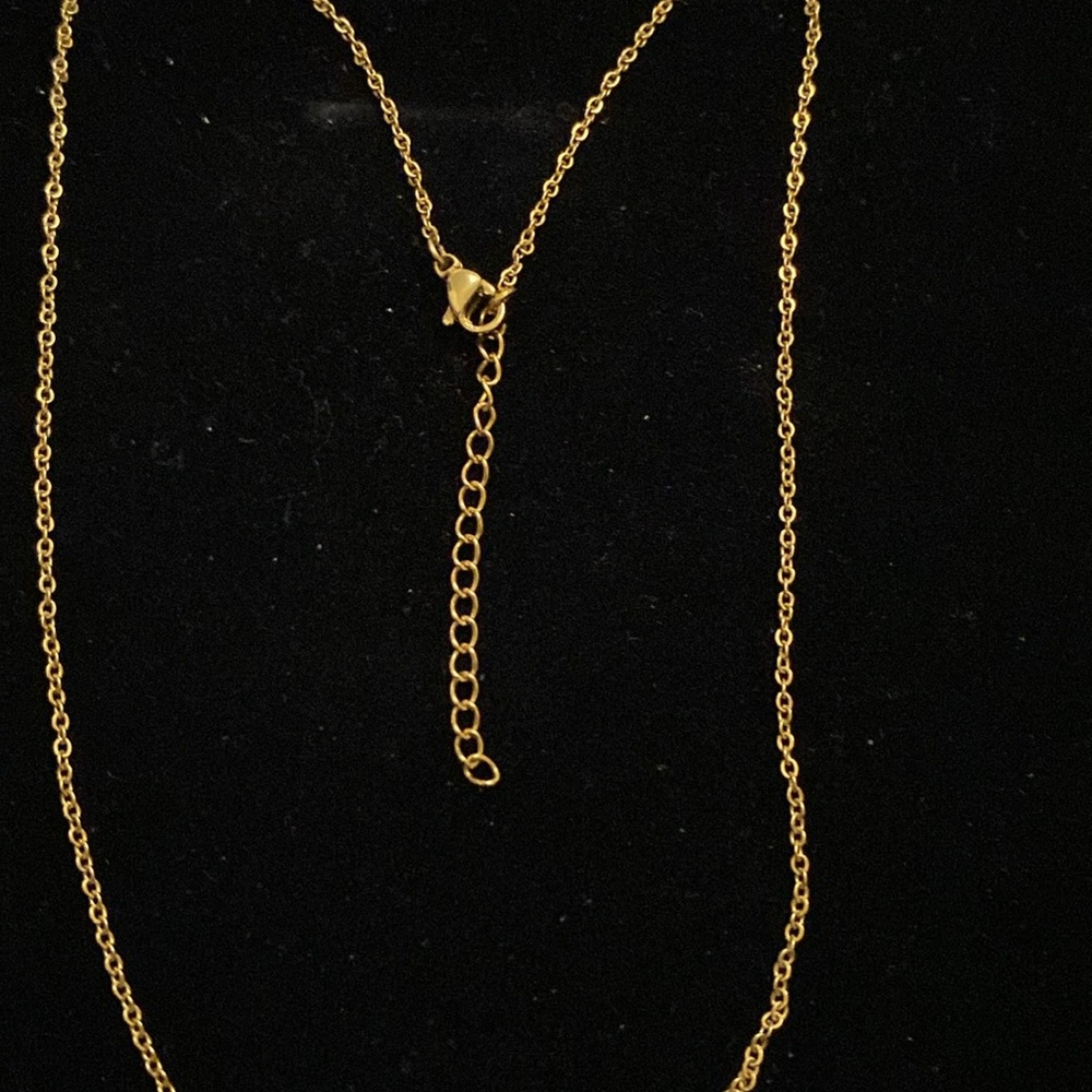 Gold Tone Butterfly Pendant Necklace - Picture 4 of 6